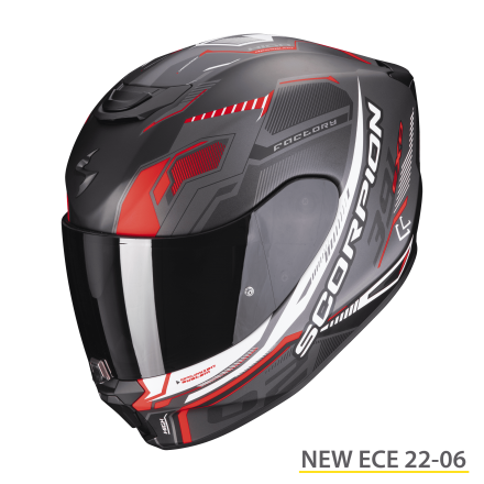 Casco integrale moto Scorpion Exo 391 Haut nero opaco rosso black matt red fullface helmet casque
