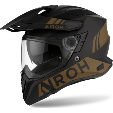 Casco Airoh Commander Factor oro opaco gold matt integrale moto on off adventure helmet casque