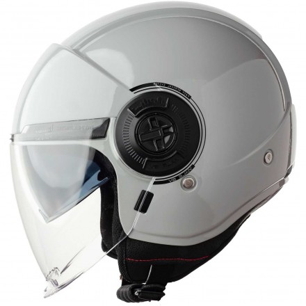 Casco jet MT Helmets VIALE SV grigio grey gloss helmet