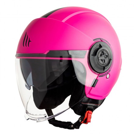 Casco jet donna MT Helmets VIALE SV pink helmet