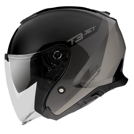 Casco jet MT Helmets THUNDER 3 SV Grigio nero grey black helmet