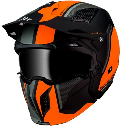 Casco integrale moto MT Helmets Streetfighter Sv Twin C4 arancione Orange Fluo helmet