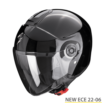 Casco jet Scorpion Exo City II nero lucido black helmet casque