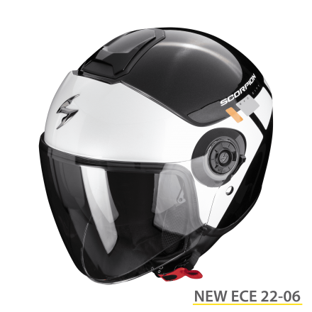Casco jet Scorpion Exo City II Mall nero bianco black white helmet casque
