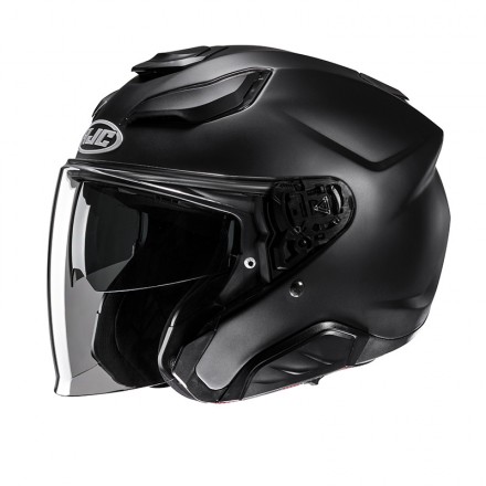 Casco jet fibra Hjc F31 NERO OPACO SEMI FLAT BLACK fiber Helmet casque