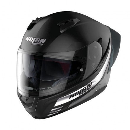 Casco integrale moto Nolan N60.6 SPORT OUTSET NERO OPACO BIANCO FLAT BLACK WHITE 20 helmet casque