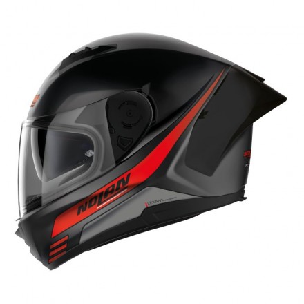 Casco integrale moto Nolan N60.6 SPORT OUTSET NERO OPACO ROSSO FLAT BLACK RED 21 helmet casque