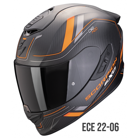 Casco integrale carbonio moto Scorpion Exo 1400 EVO 2 Carbon MIRAGE ARANCIONE ORANGE helmet casque