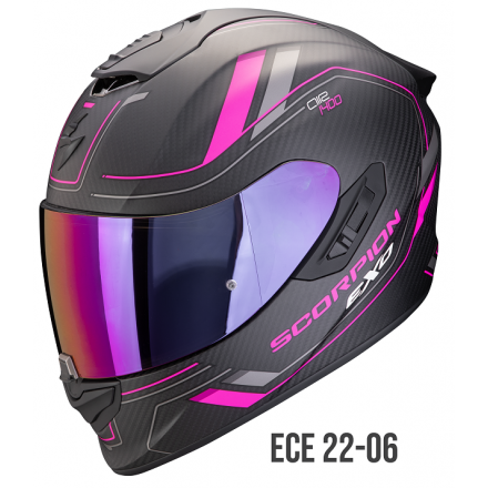 Casco integrale DONNA carbonio moto Scorpion Exo 1400 EVO 2 Carbon MIRAGE ROSA PINK LADY WOMAN helmet casque