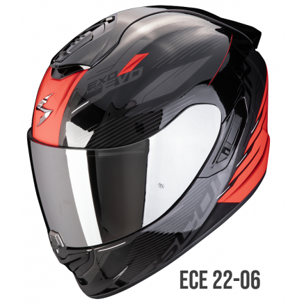 Casco integrale FIBRA moto Scorpion Exo 1400 EVO 2 LUMA ROSSO RED helmet casque