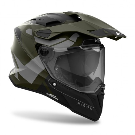 Casco Airoh Commander 2 REVEAL VERDE OPACO GREEN MATT integrale moto on off adventure enduro motard helmet casque