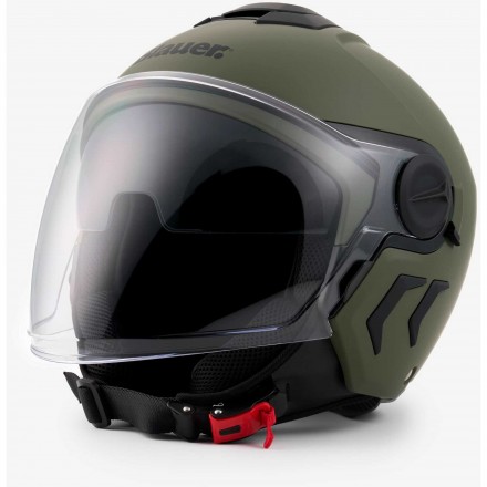 Casco jet moto scooter BLAUER DJ-01 VERDE OPACO GREEN MATT helmet casque
