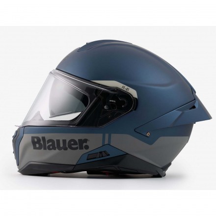 Casco integrale fibra BLAUER FF-01 BLU OPACO MATT helmet casque