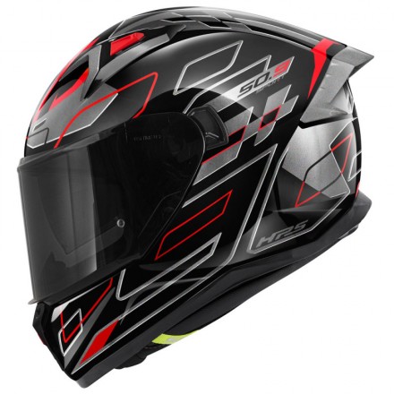 Casco integrale moto Givi 50.9 ASSAULT nero titanio ROSSO black RED Helmet casque