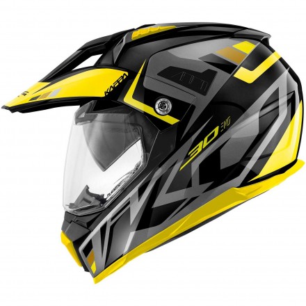Casco Kappa Kv30 evo grayer matt black titatinum yellow helmet