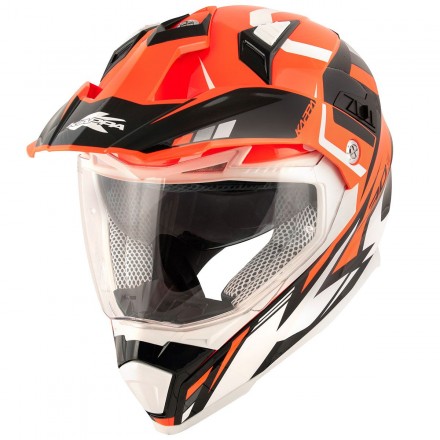 Casco Kappa Kv30 evo grayer gloss orange black helmet