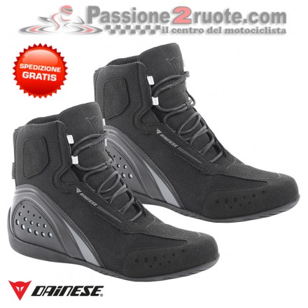 Scarpe moto impermebili Dainese Motorshoe D-wp waterproof nero grigo black grey shoes